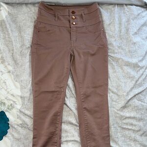 Mauve colored skinny jeans - Charlotte Russe